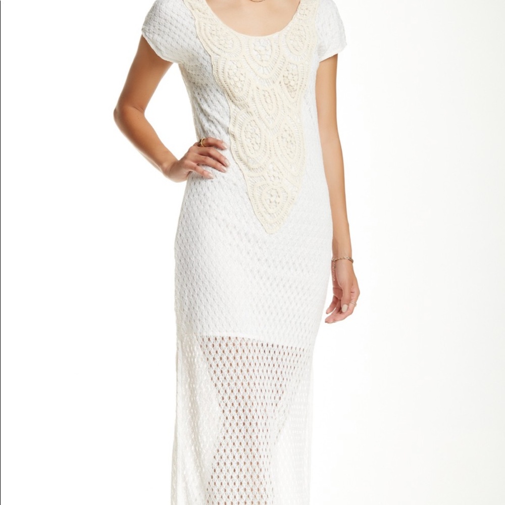 Nick & Mo | White Lace “Freedom” Maxi Dress | M - Picture 2 of 12
